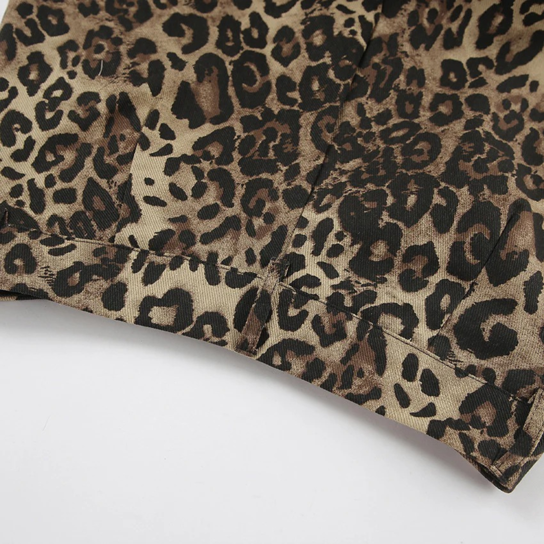 NOLA™ | LEOPARD STRAIGHT-LEG JEANS