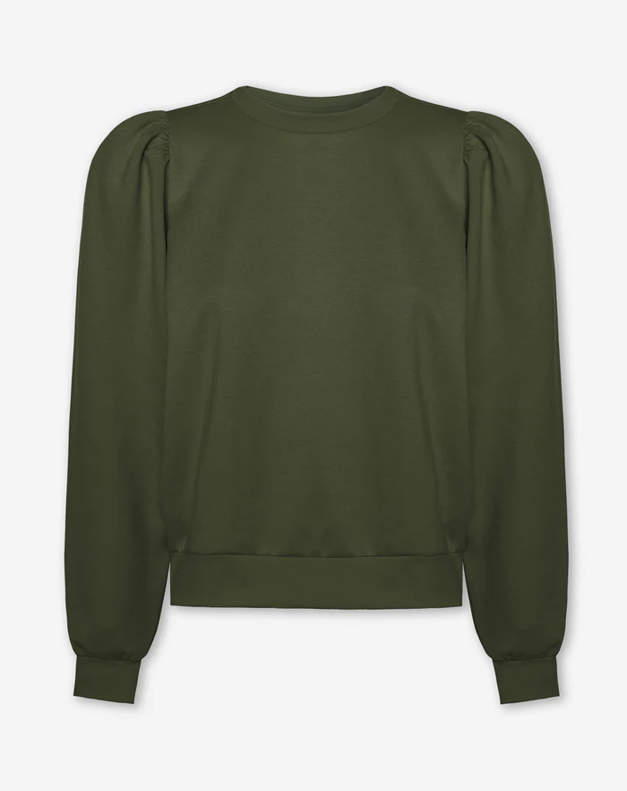 NOLA™ | PUFF-SLEEVE SWEATSHIRT GREEN