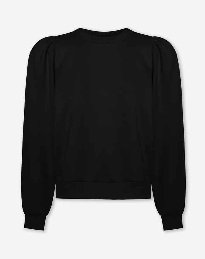 NOLA™ | PUFF-SLEEVE SWEATSHIRT BLACK