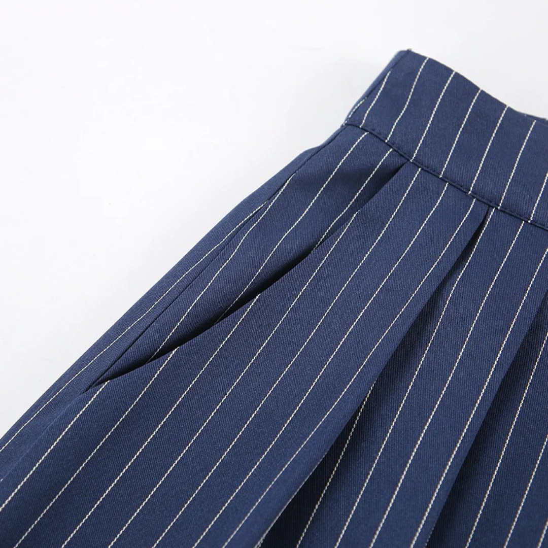 NOLA™ | PINSTRIPE RELAXED WIDE-LEG TROUSERS