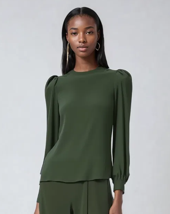 NOLA™ | PUFF BLOUSE GREEN