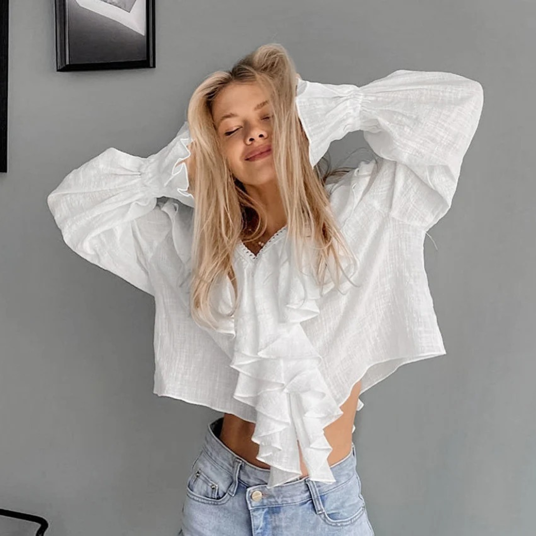 NOLA™ | DRAMATIC RUFFLE BLOUSE