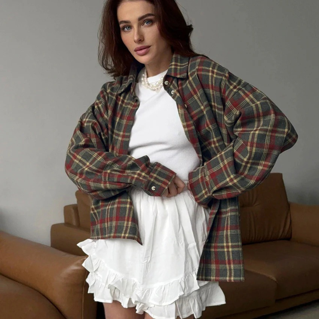 NOLA™ | VINTAGE PLAID OVERSIZED SHACKET