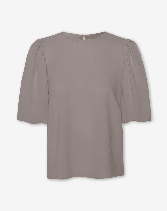 NOLA™ | PUFF SLEEVE TOP GREY