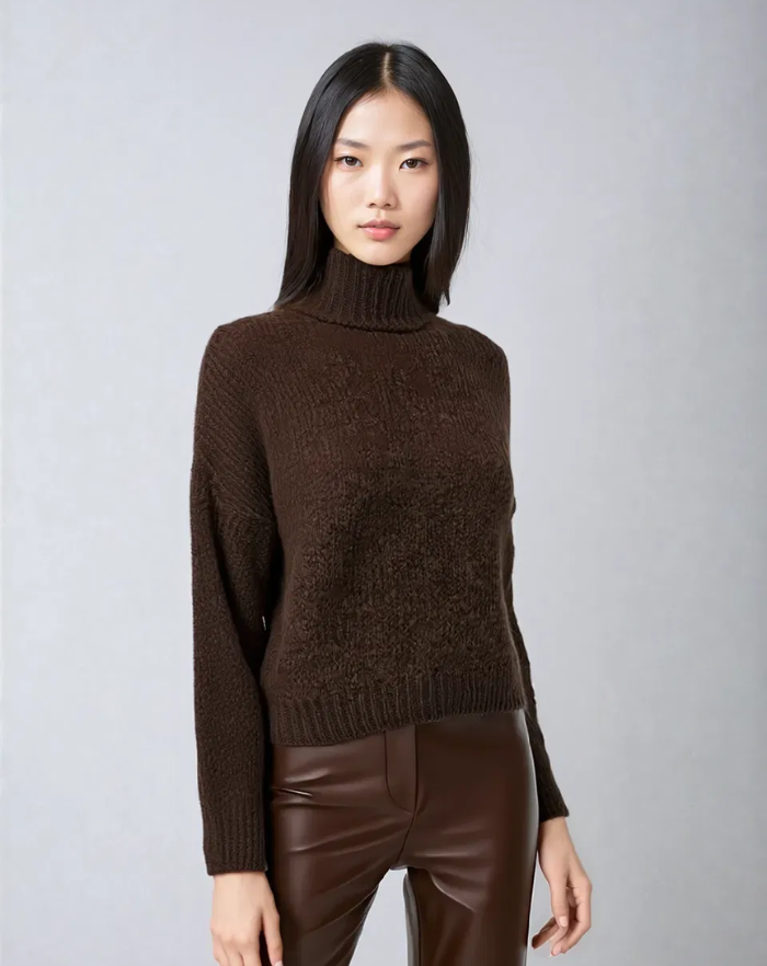 NOLA™ | TURTLENECK SWEATER BROWN