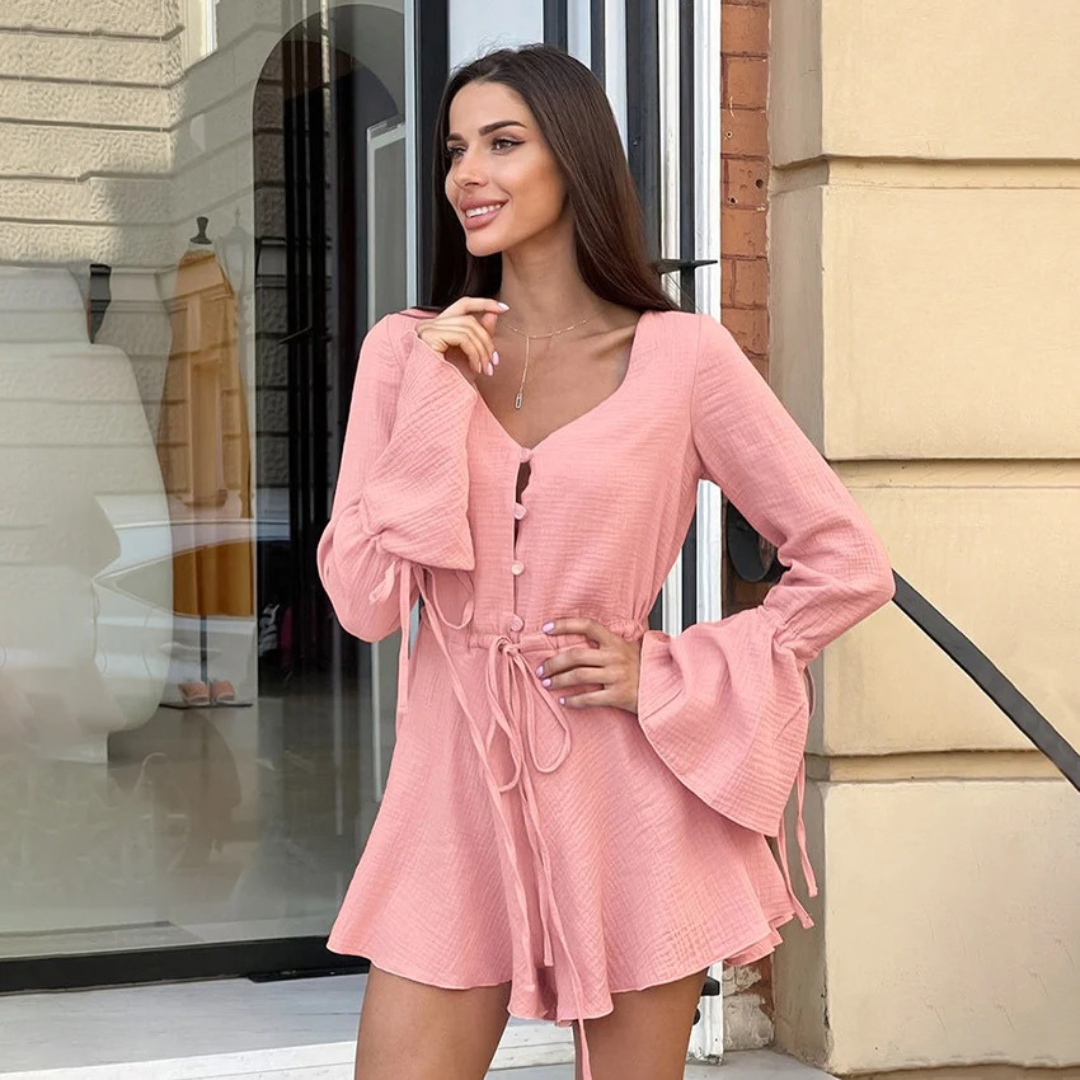 NOLA™ | BREEZY ROMANTIC TIE-WAIST ROMPER