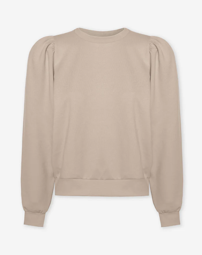 NOLA™ | PUFF-SLEEVE SWEATSHIRT BEIGE