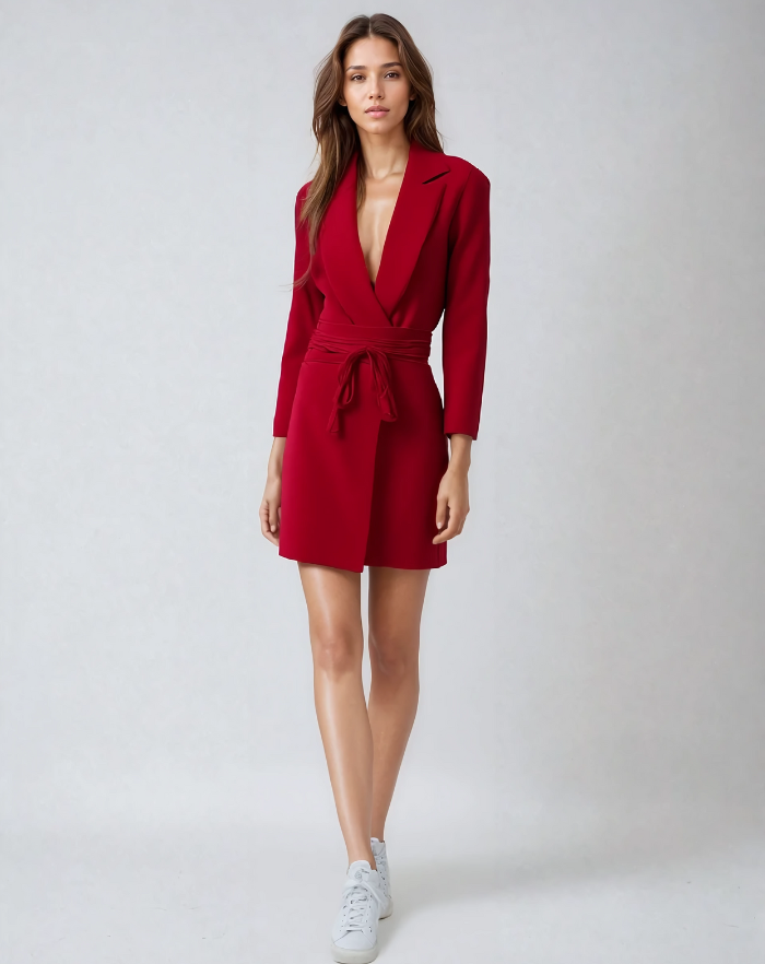 NOLA™ | TAILORED BLAZER DRESS RED