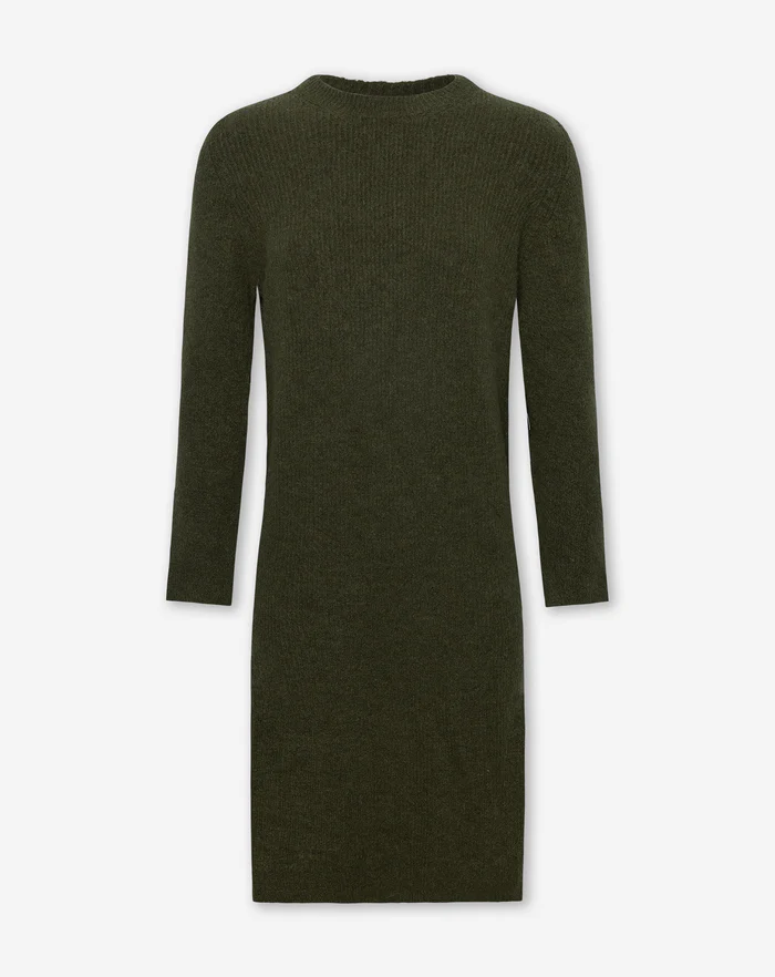 NOLA™ | LONG-SLEEVE KNIT DRESS GREEN