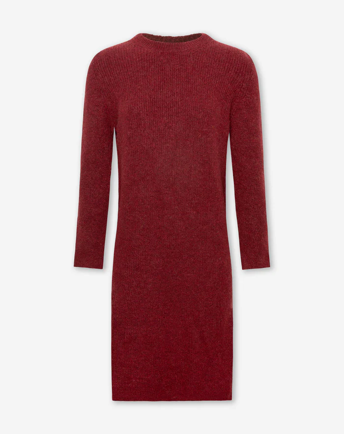 NOLA™ | LONG-SLEEVE KNIT DRESS RED