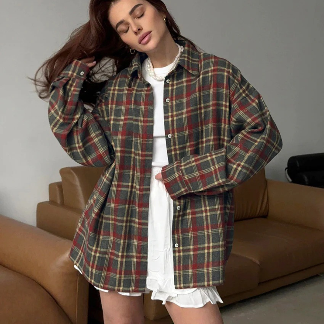 NOLA™ | VINTAGE PLAID OVERSIZED SHACKET