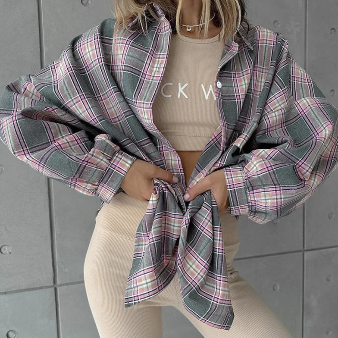 NOLA™ | OVERSIZED PLAID FLANNEL SHIRT