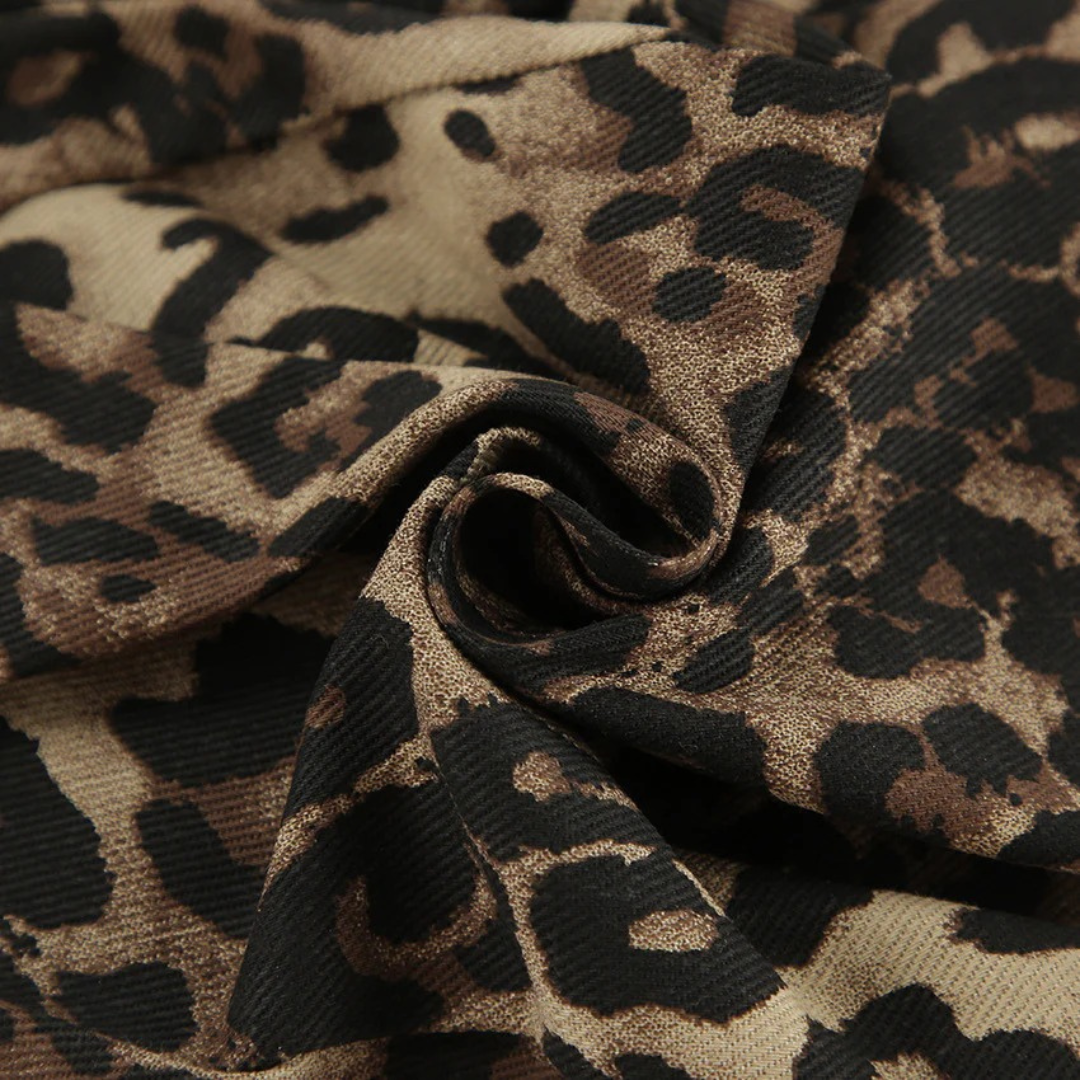 NOLA™ | LEOPARD STRAIGHT-LEG JEANS