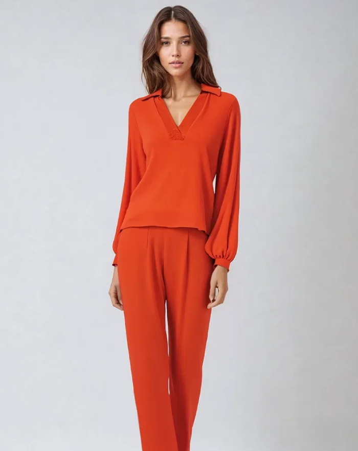 NOLA™ | WIDE-LEG PANTALON ORANGE