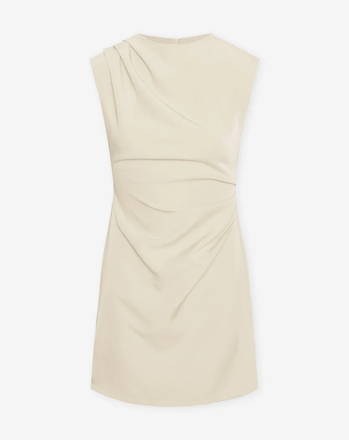 NOLA™ | DRAPED ASYMMETRIC DRESS CREAM