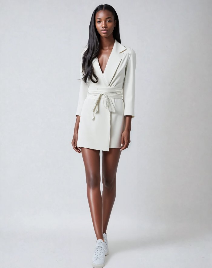 NOLA™ | TAILORED BLAZER DRESS CREAM