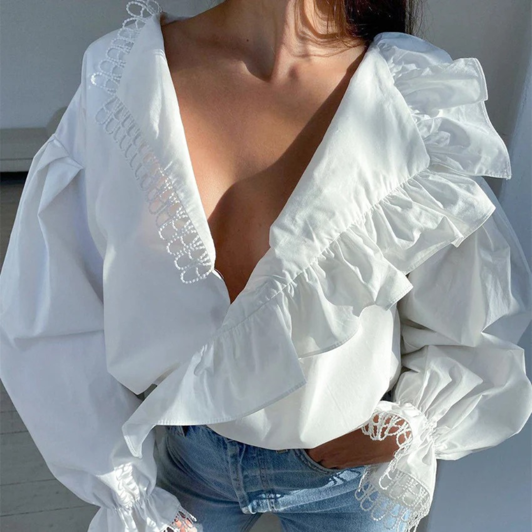 NOLA™ | RUFFLED LACE BLOUSE