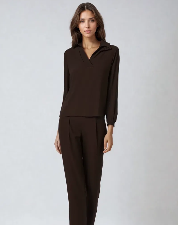 NOLA™ | WIDE-LEG PANTALON BROWN