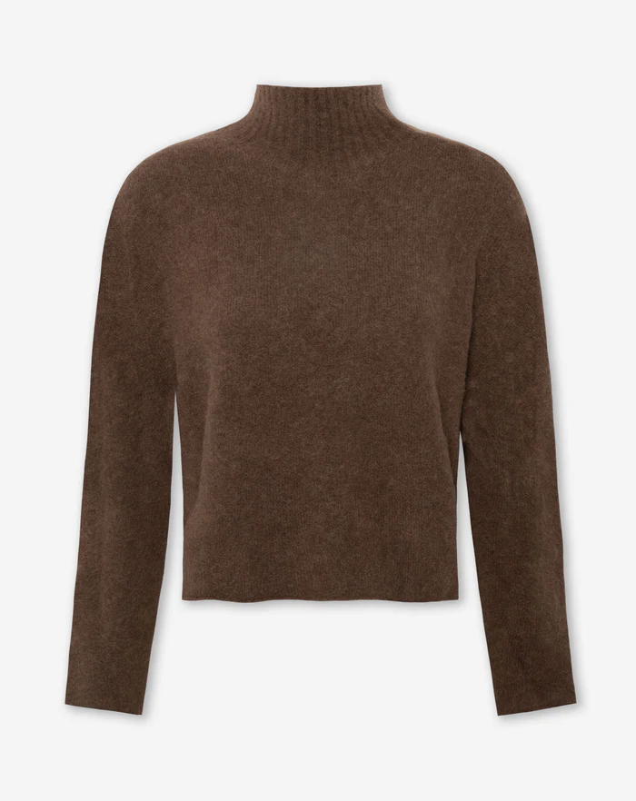 NOLA™ | MOCK NECK SWEATER BROWN