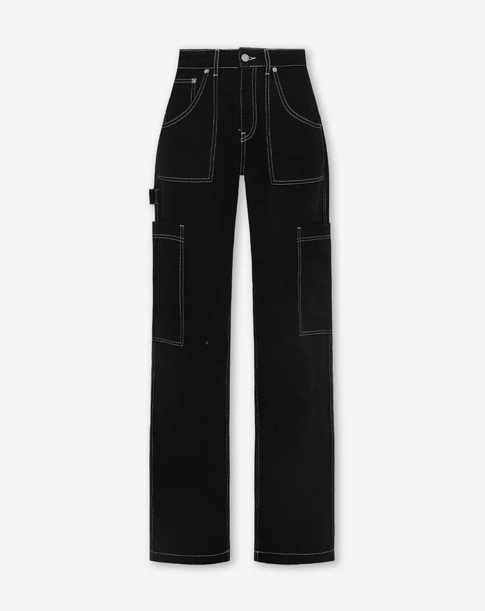 NOLA™ | HIGH-WAIST CARGO TROUSERS BLACK