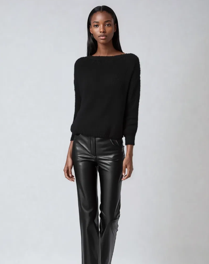 NOLA™ | LEATHER TROUSERS BLACK