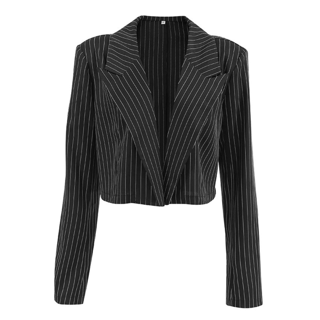 NOLA™ | PINSTRIPE CROPPED BLAZER