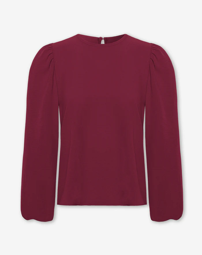 NOLA™ | PUFF SLEEVE SWEATER RED