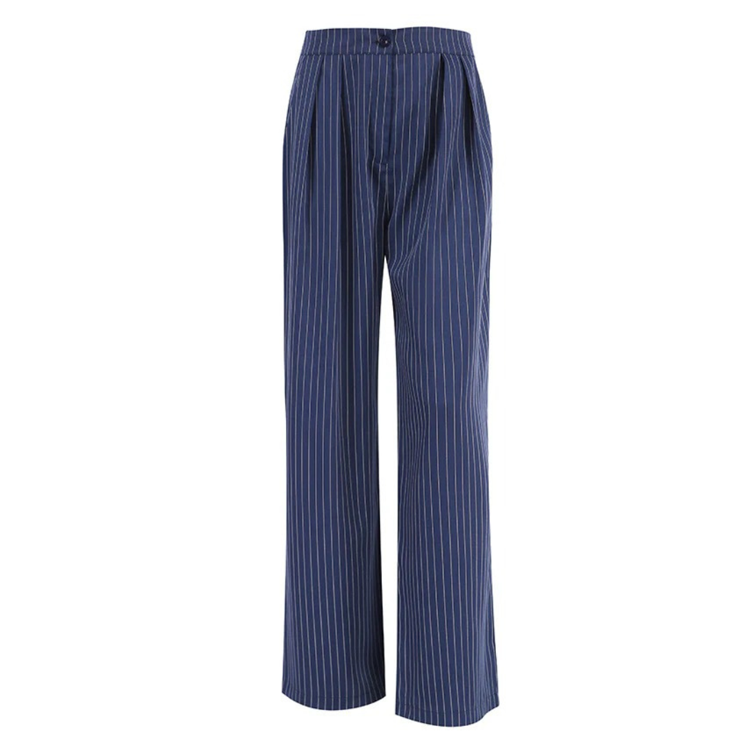 NOLA™ | PINSTRIPE RELAXED WIDE-LEG TROUSERS