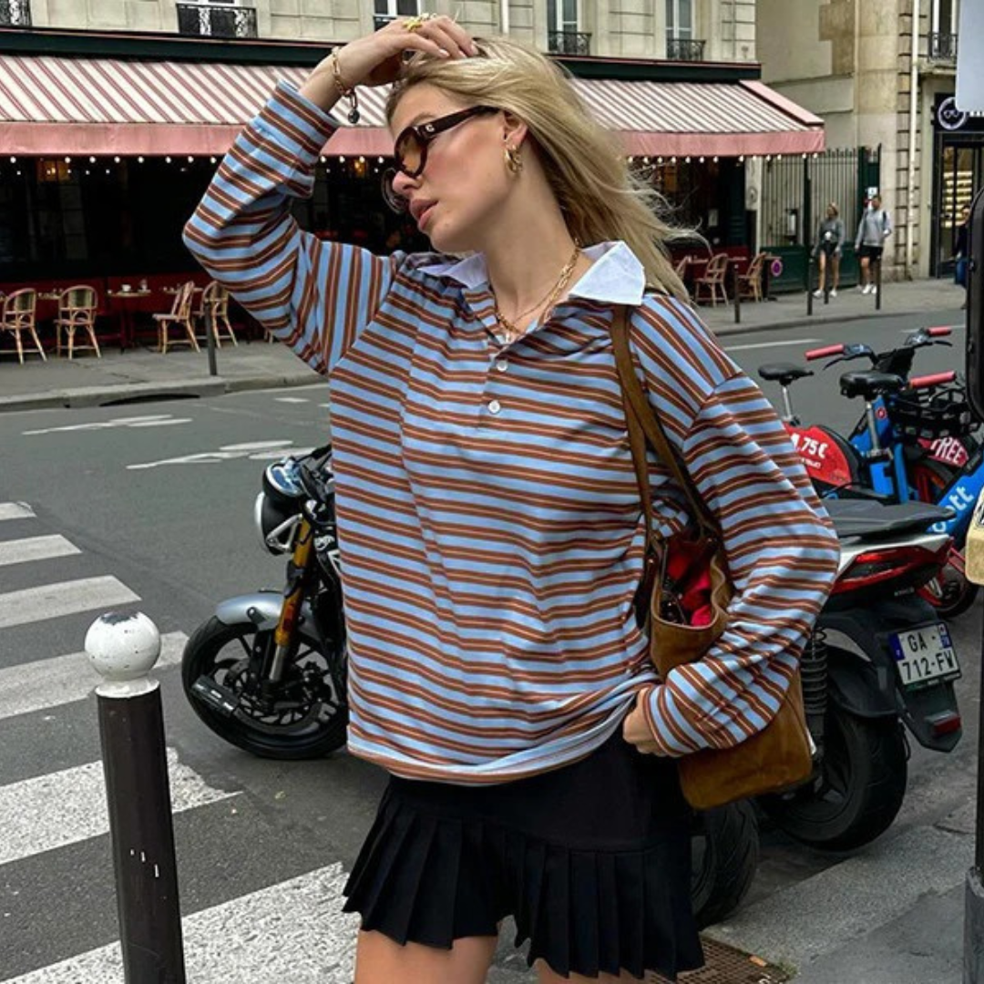 NOLA™ | RETRO STRIPED RUGBY SHIRT