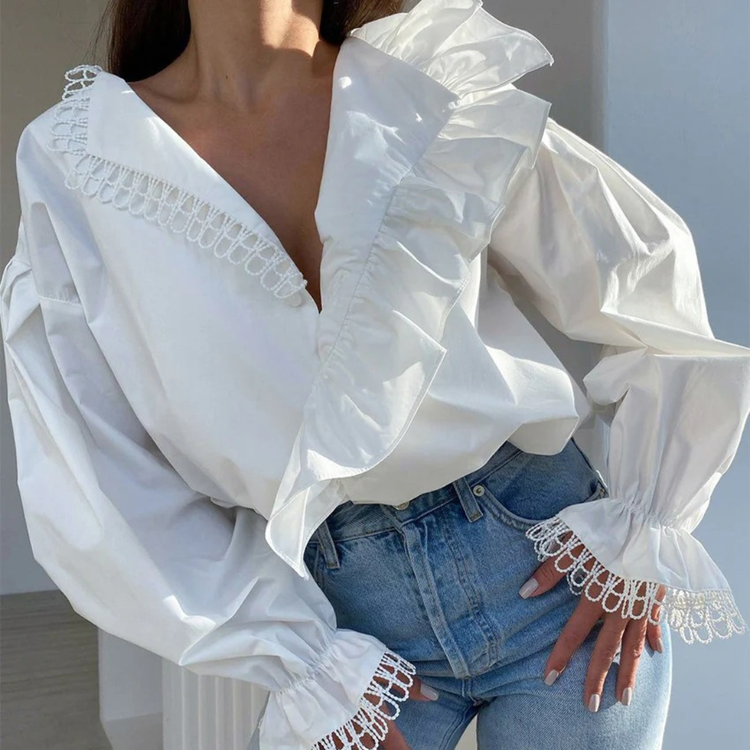 NOLA™ | RUFFLED LACE BLOUSE