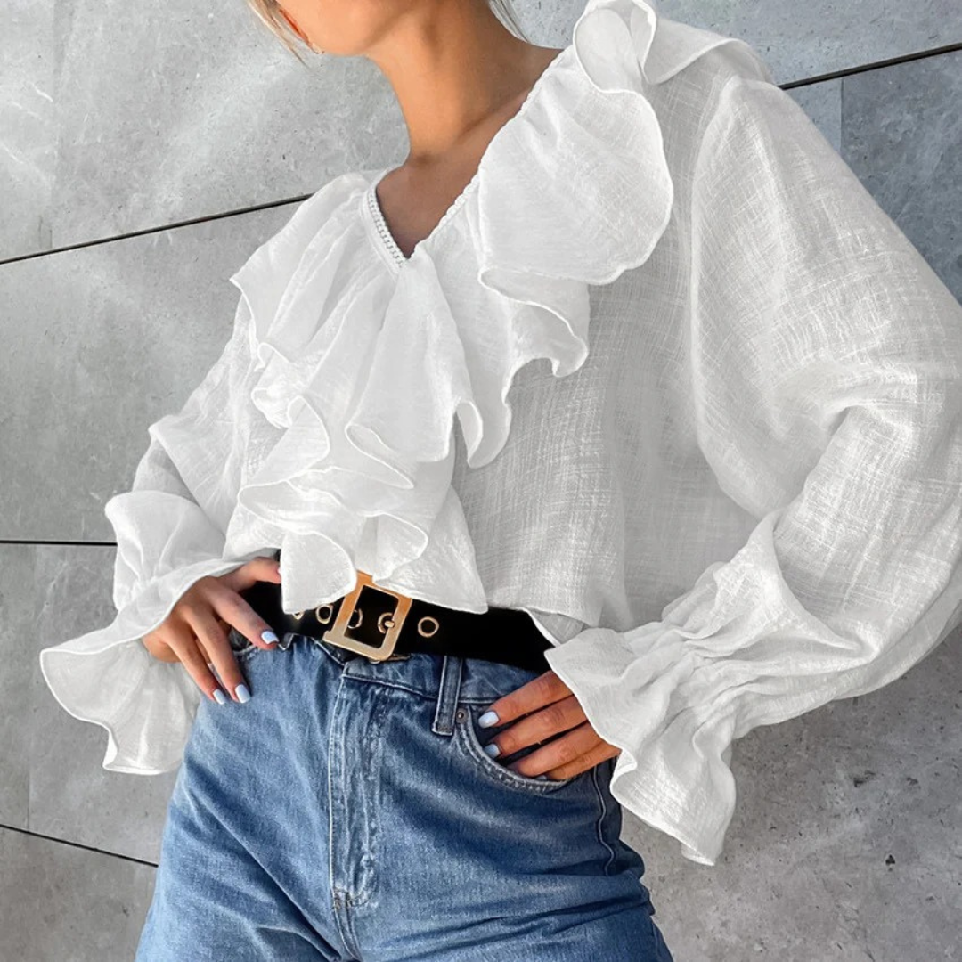 NOLA™ | DRAMATIC RUFFLE BLOUSE